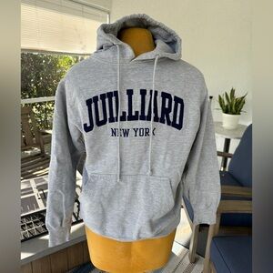 JUILLIARD School New York Sewn Embroidered, Gray Hoody Hoodie